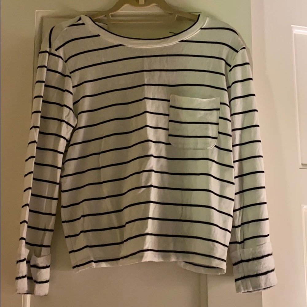 Splendid Striped Fleecey Top